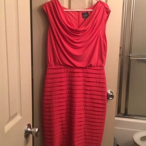 Beautiful pink/coral fitted dress